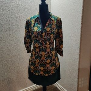 Green Pattern Blouse